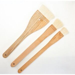 Yasutomo Hake Brush Set 3pc Natural Sheep Hair Wood Handle F30 F10 BT718 Art
